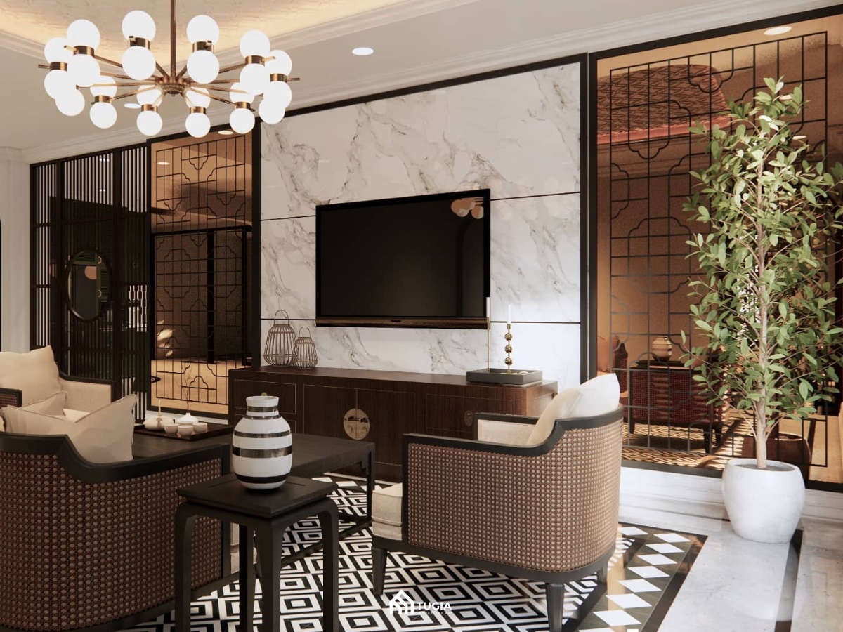 Thiết kế nội thất nhà phố phong cách Indochine