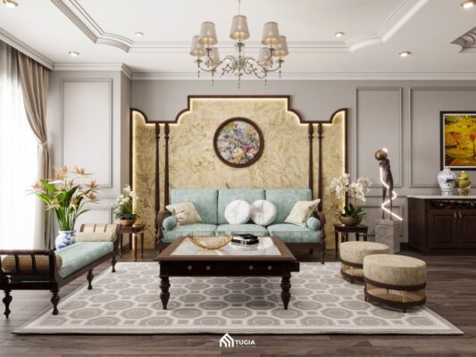 Thiết kế nội thất nhà phố phong cách Indochine