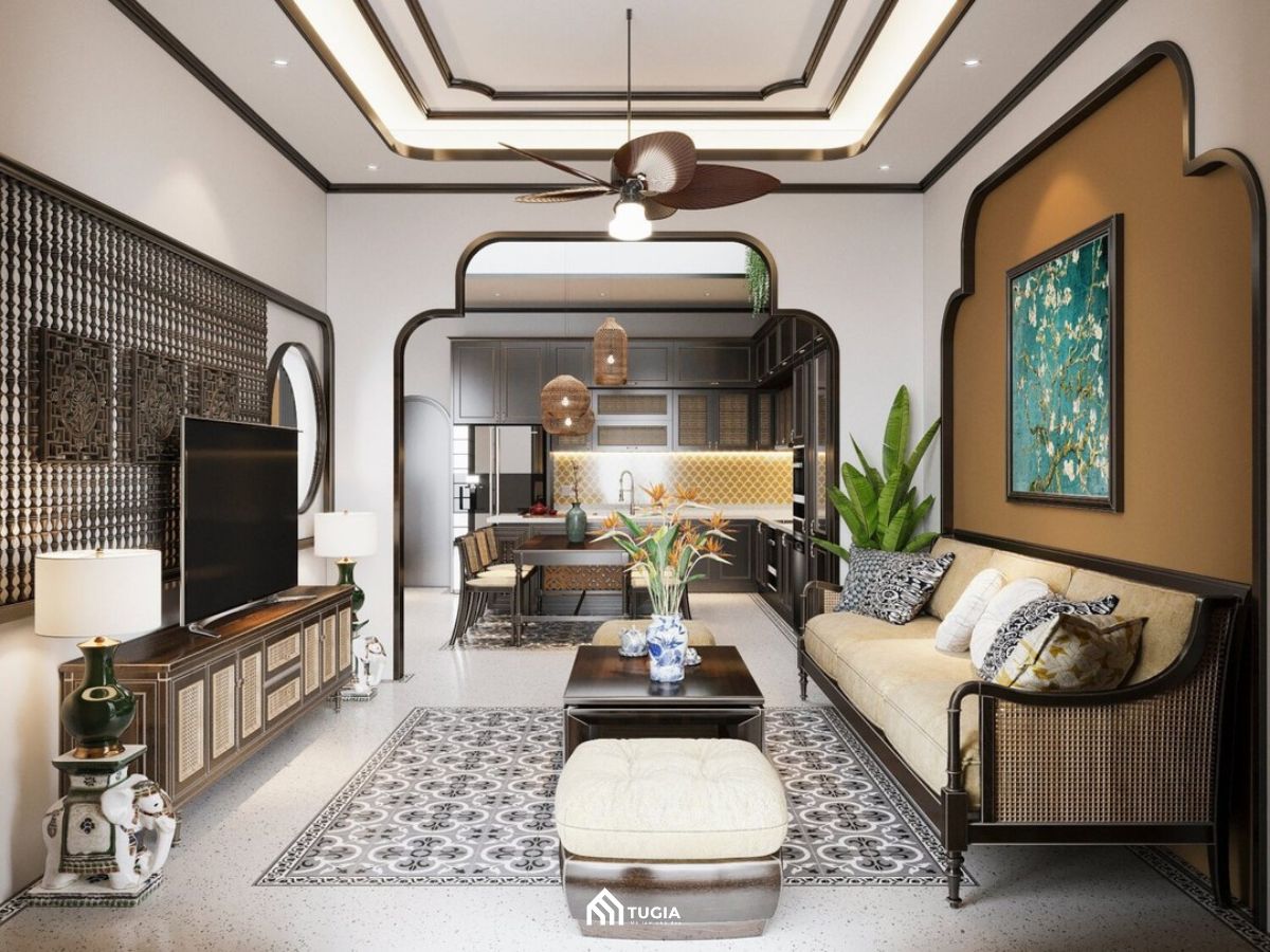 Bếp phong cách Indochine