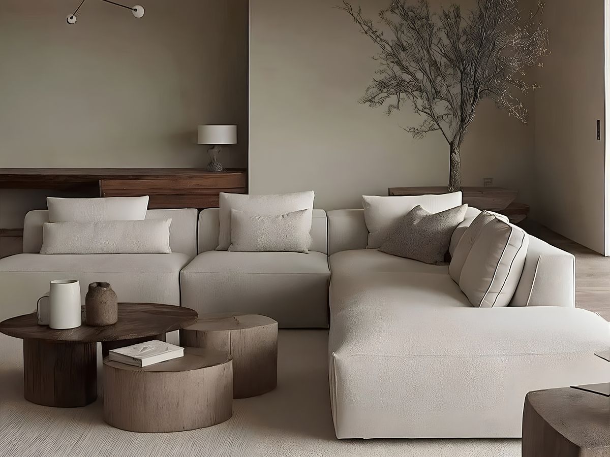 Nội thất chung cư Nhật Bản điểm nhấn cây xanh mộc mạc Wabi-Sabi