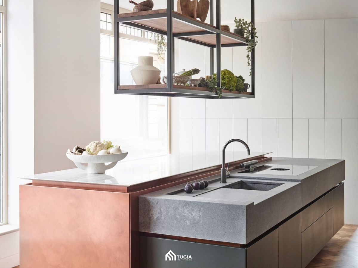 Đảo bếp kết hợp bàn ăn
