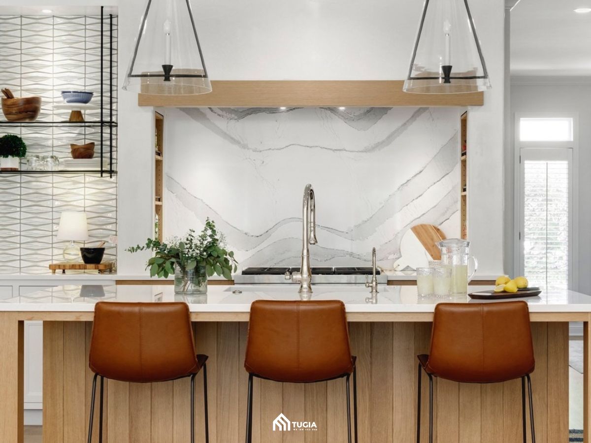 Đảo bếp kết hợp bàn ăn