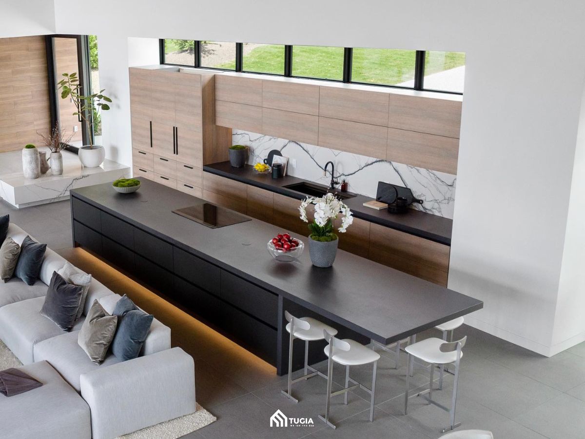 Đảo bếp kết hợp bàn ăn