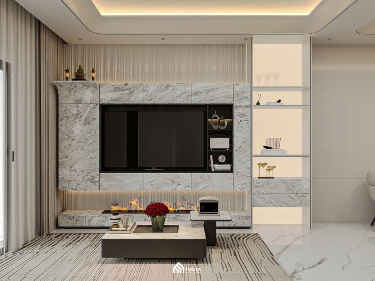 Thiết kế nội thất chung cư 80m2 2PN tại The Sun Mễ Trì