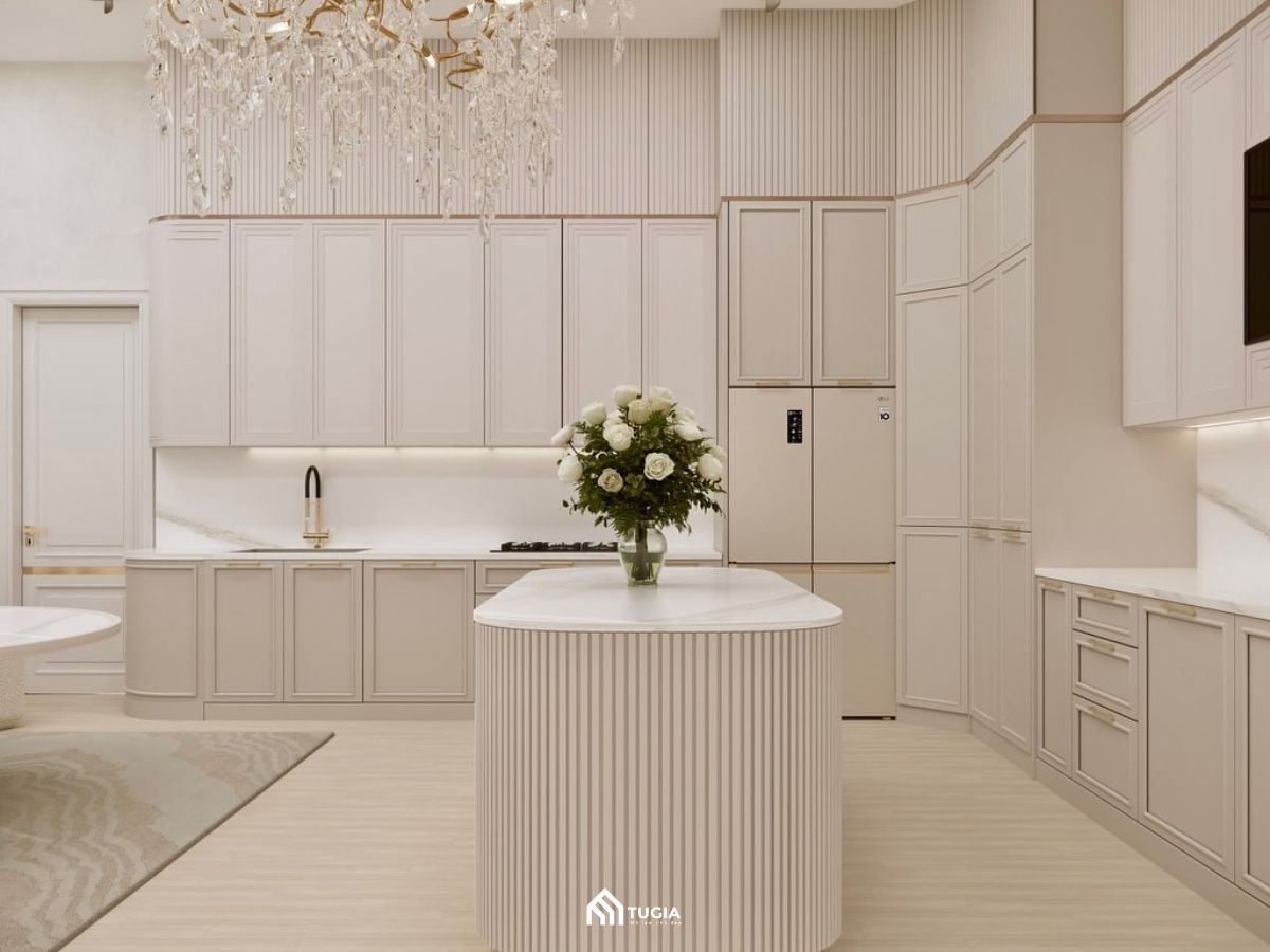 Thiết kế phòng bếp Tân cổ điển
