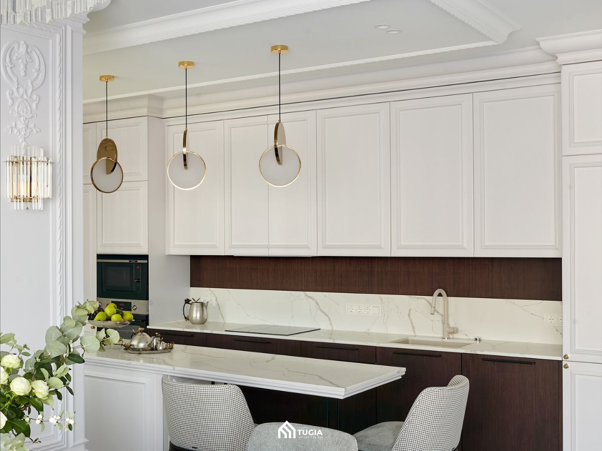 Thiết kế phòng bếp Tân cổ điển