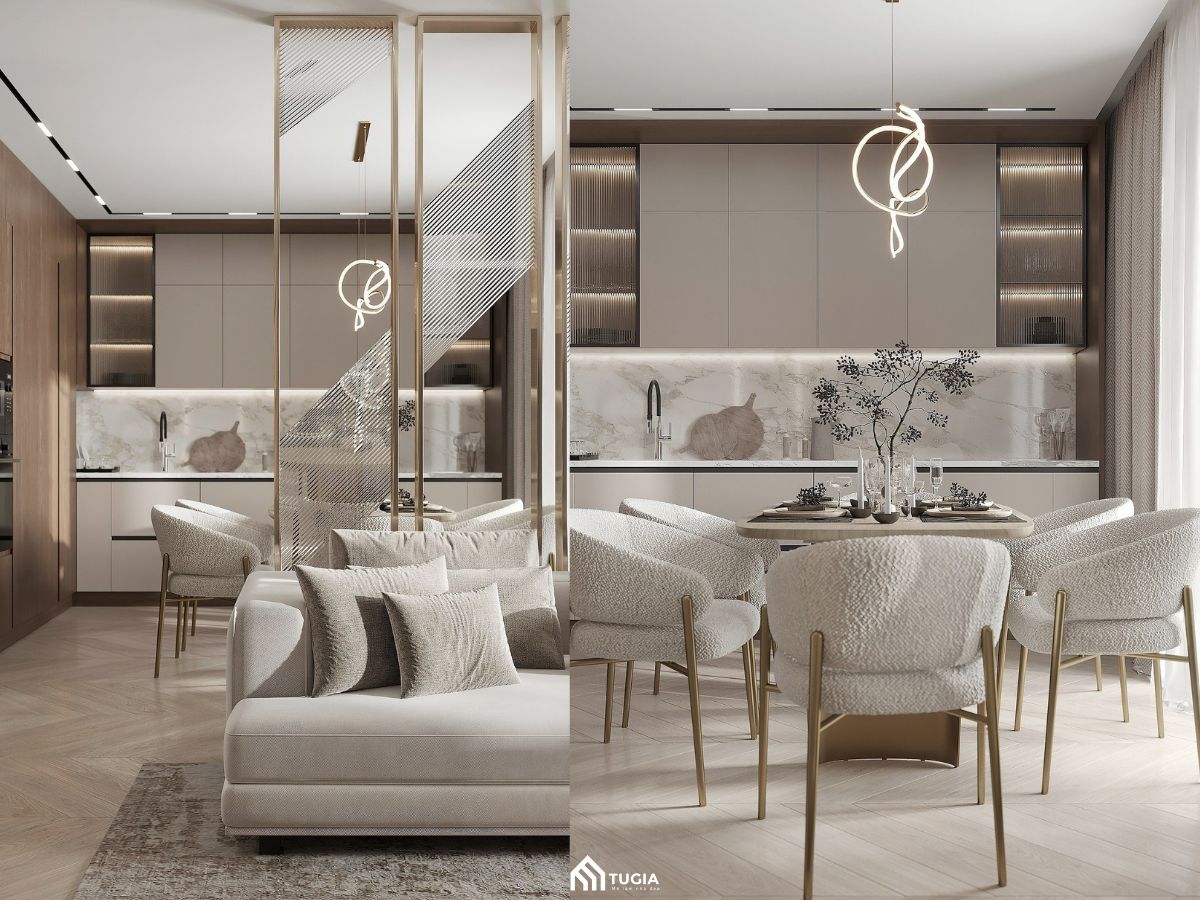 Thiết kế phòng bếp Tân cổ điển