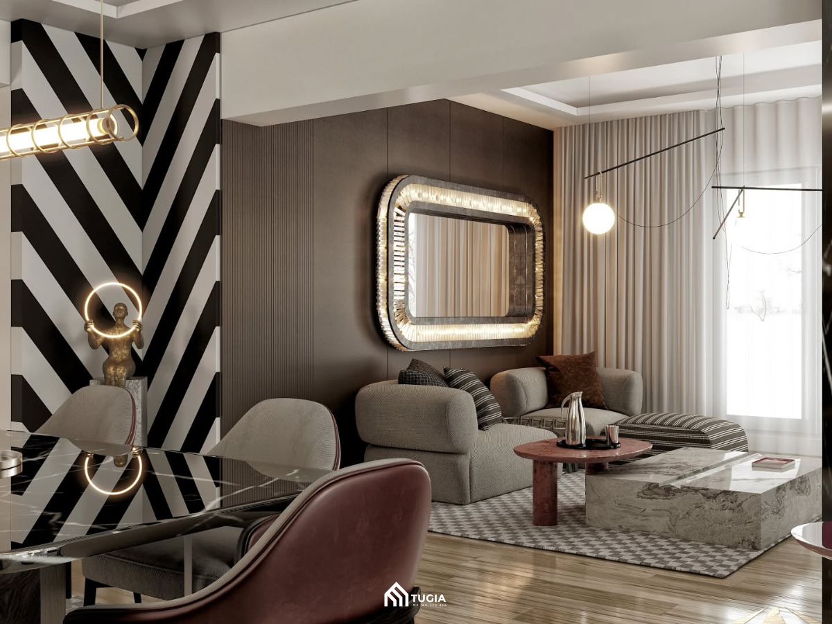 Thiết kế phòng khách Morden-Luxury