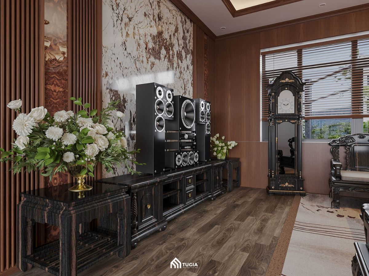 Nội thất phòng khách bằng gỗ