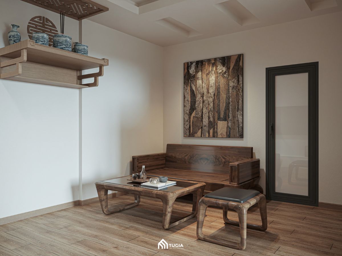 Nội thất phòng khách bằng gỗ