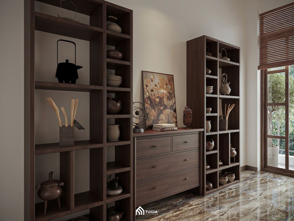 Nội thất phòng khách bằng gỗ
