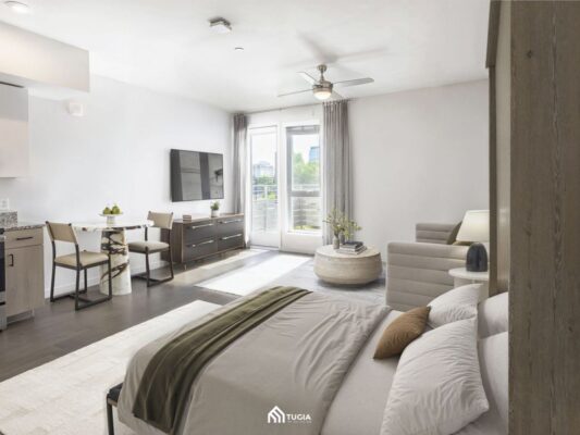 Phòng khách kết hợp phòng ngủ