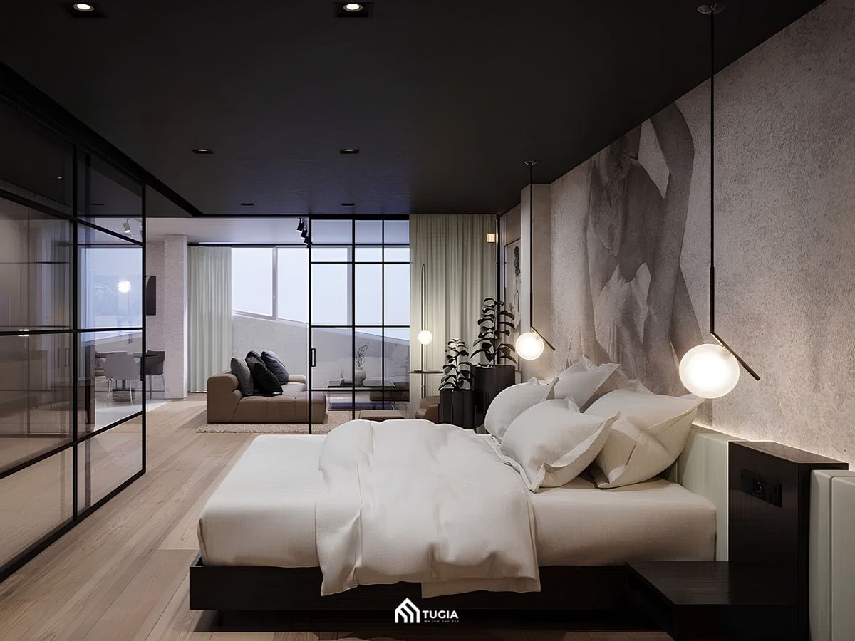 Phòng khách kết hợp phòng ngủ