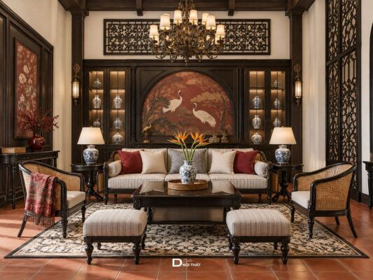Mẫu Thiết Kế Chung Cư Phong Cách Indochine Đẹp