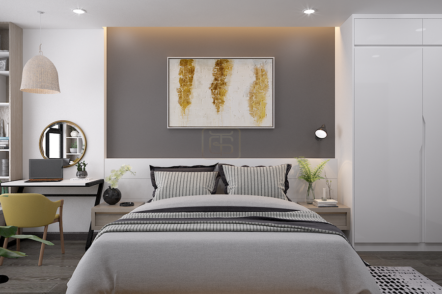 Background phòng ngủ có rất nhiều loại hình để bạn có thể lựa chọn, có thể là tranh ảnh, vẽ tranh tường, giấy dán tường, gỗ ốp tường, vách CNC...