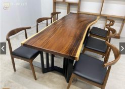 Bộ bàn ghế gỗ me tây nguyên tấm BMT05