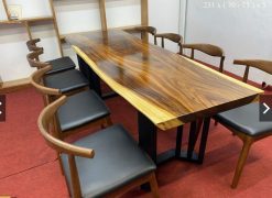 Bộ bàn ghế gỗ me tây nguyên tấm BMT06