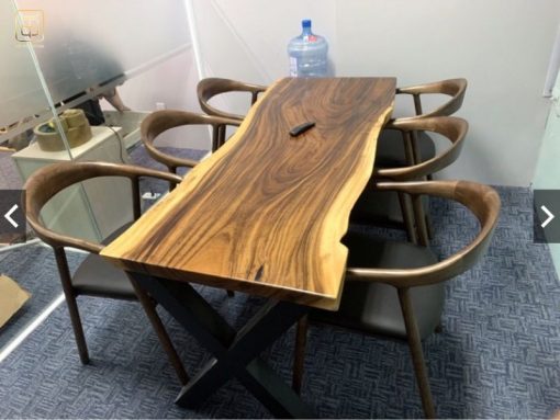Bộ bàn gỗ me tây 6 ghế độc đáo BMT27