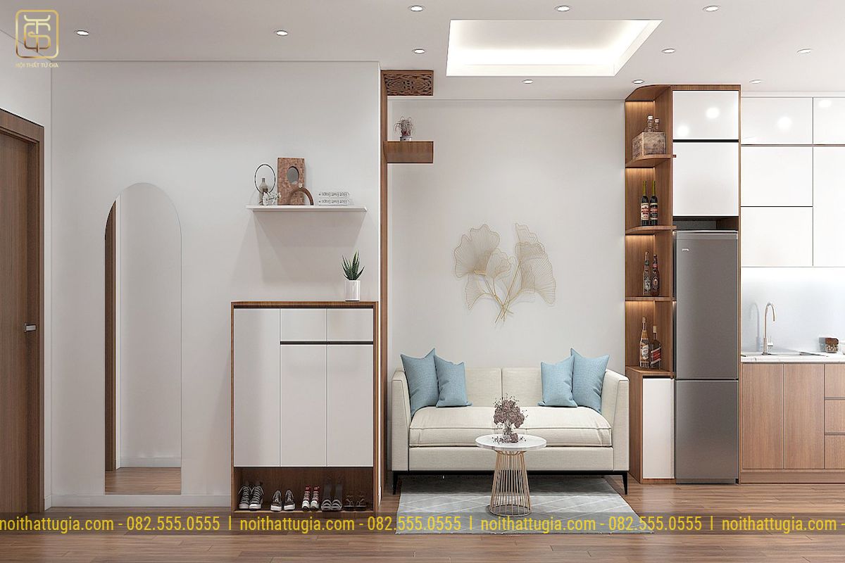 Thiết kế nội thất căn hộ 51m2 hiện đại nội thất thiết kế đơn giản tiện nghi
