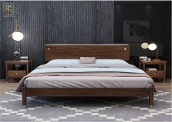 Giường gỗ óc chó cao cấp GN02 được thiết kế sang trọng cao cấp