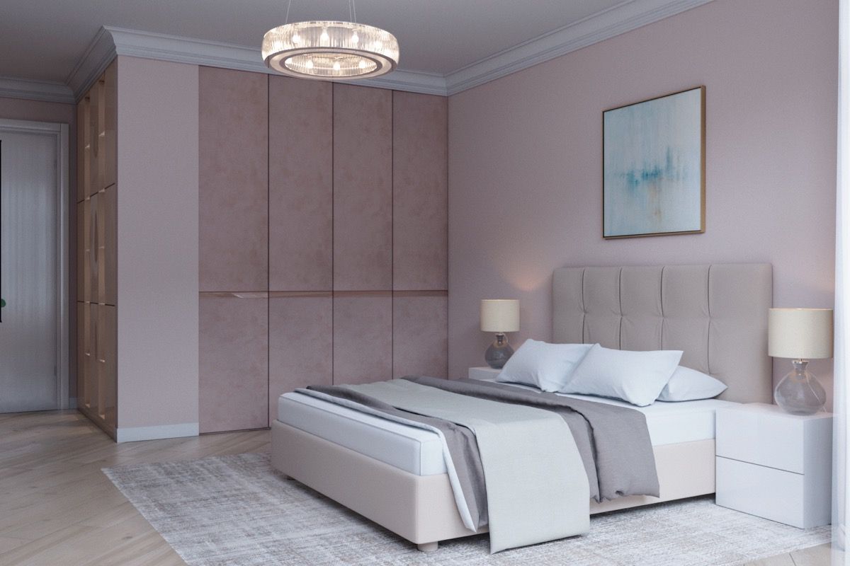 Màu hồng nhẹ nhàng kết hợp với màu trắng tinh khiết tạo nên căn phòng tiện nghi độc đáo nhất