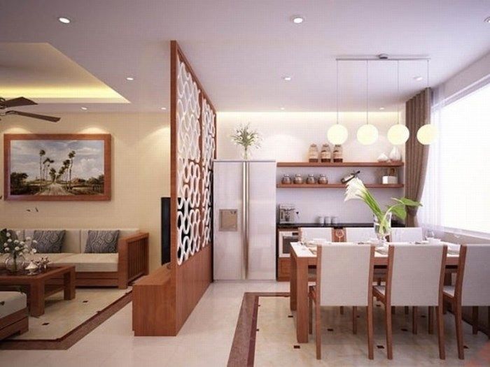 Lựa chọn đồ nội thất đồng bộ cho không gian nhà cấp 4 phòng khách liền bếp