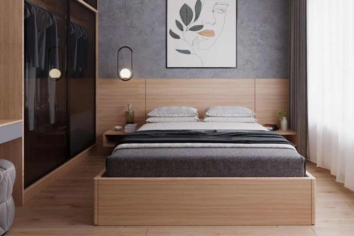 Nội thất phòng ngủ bằng gỗ 29m2