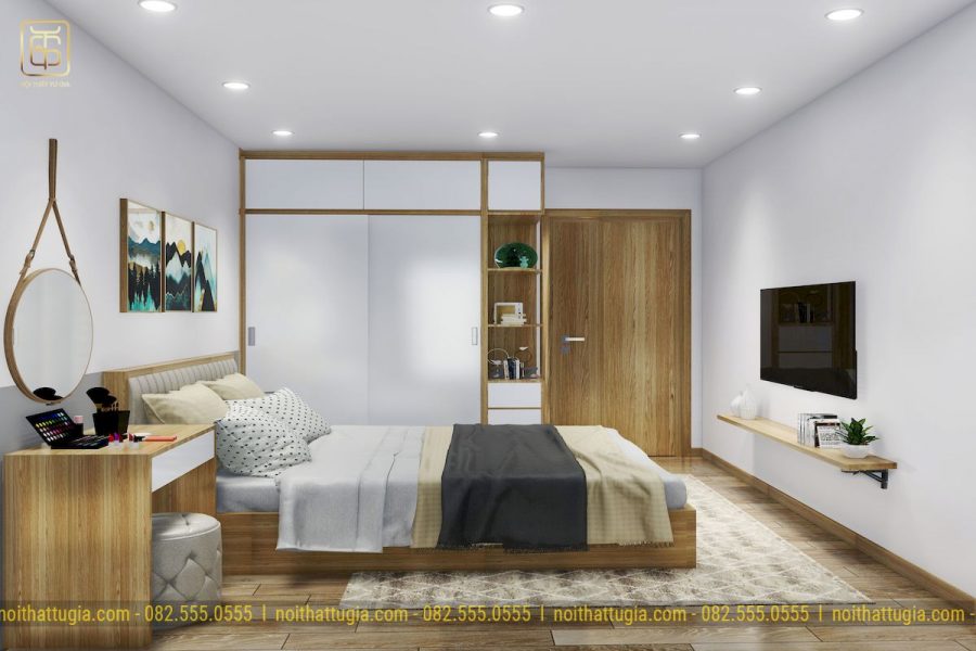 Nội thất phòng ngủ thiết kế đơn giản nhỉ gọn cực kỳ tinh tế nội thất tứ gia