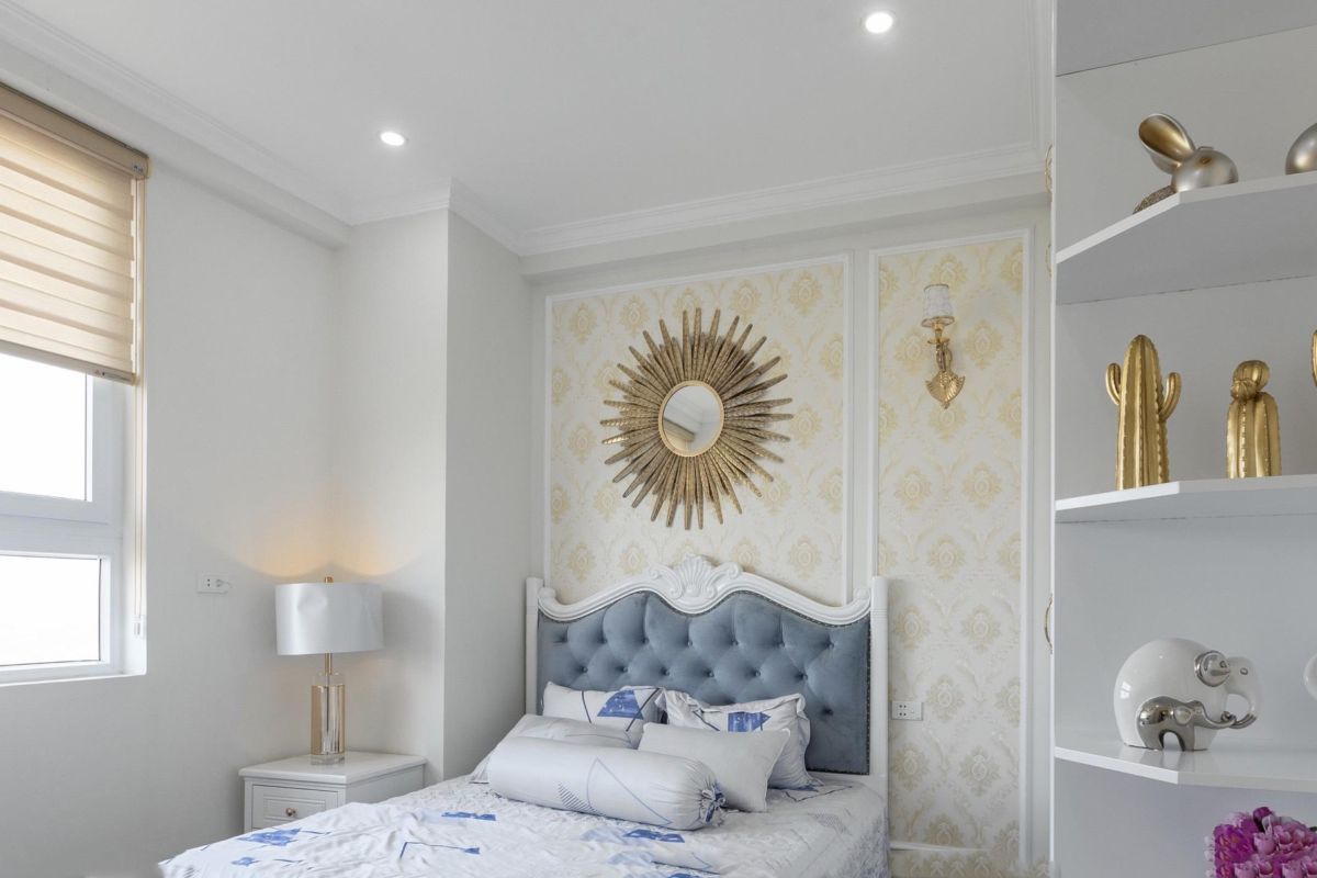 Phòng ngủ bé trai với họa tiết tinh tế và tỉ mỉ phong cách tân cổ điển