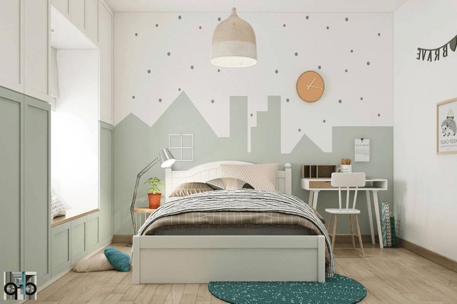 Phòng ngủ đẹp tinh tế tối giản từ cách sử dụng màu sắc đến họa tiết nội thất cho phòng ngủ bé gái 13 tuổi