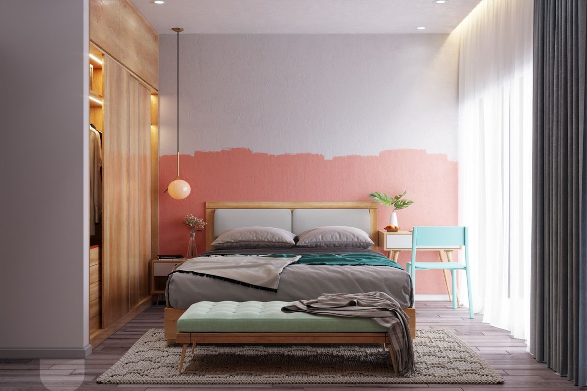 Phòng ngủ thiết kế nhẹ nhàng nổi bật và tinh tế nhất vẫn là tông màu hồng và trang decor trang trí ấn tượng