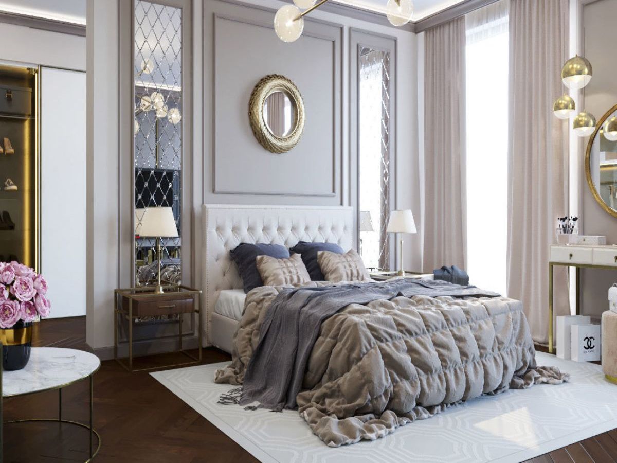 Phòng ngủ với cách phối màu độc đáo cùng họa tiết tinh xảo ấn tượng