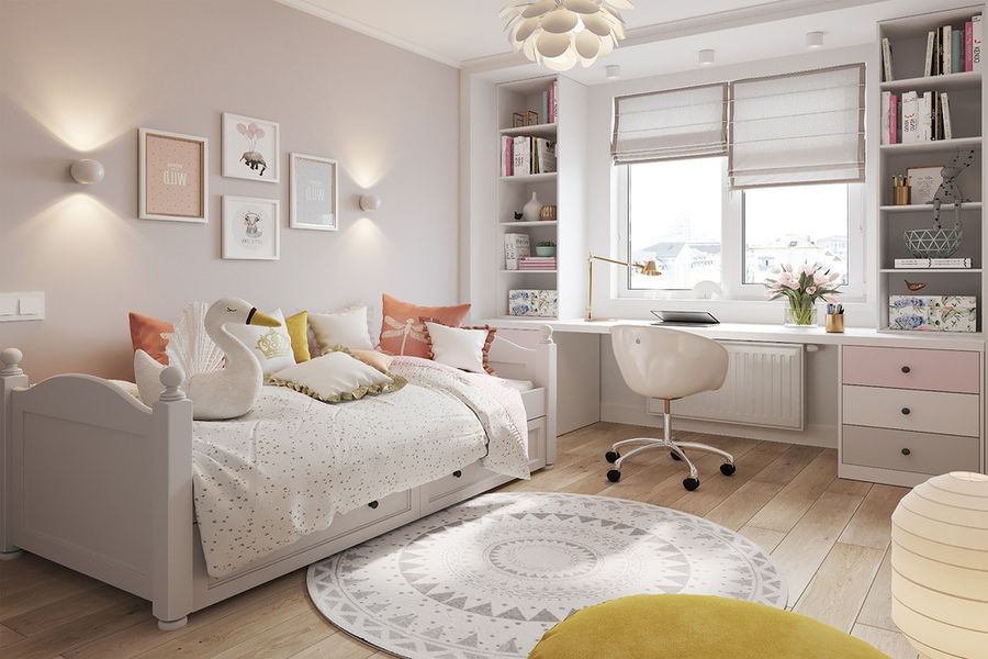 Phòng ngủ với nội thất nhỏ gọn đơn giản tông màu tinh tế ấn tượng
