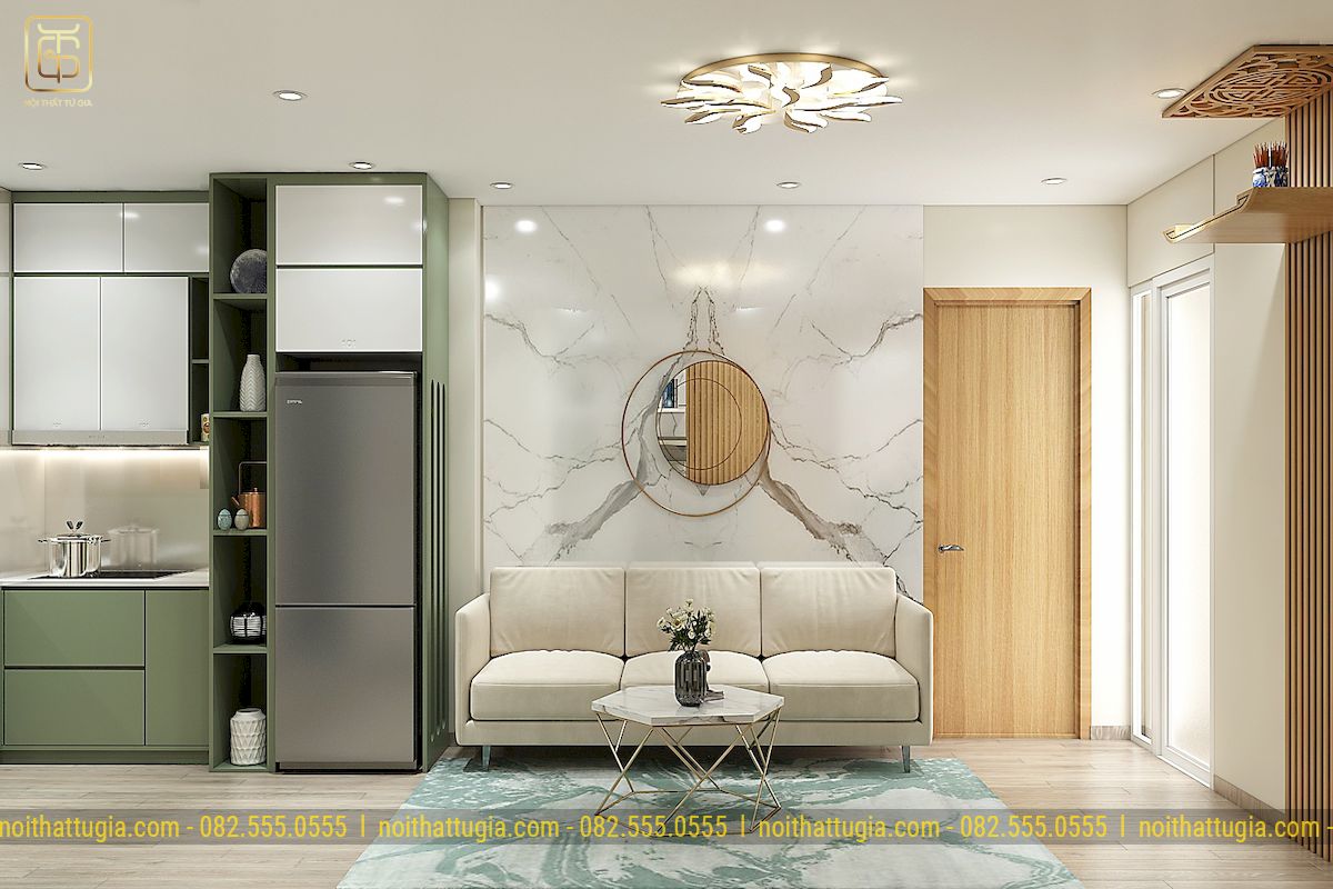 Sofa đơn đơn thiết kế kích thước phù hợp với diện tích căn hộ