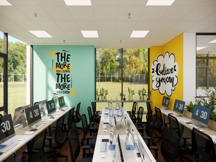 Thiết kế không gian nội thất văn phòng làm việc cực kỳ gần gũi với thiên nhiên