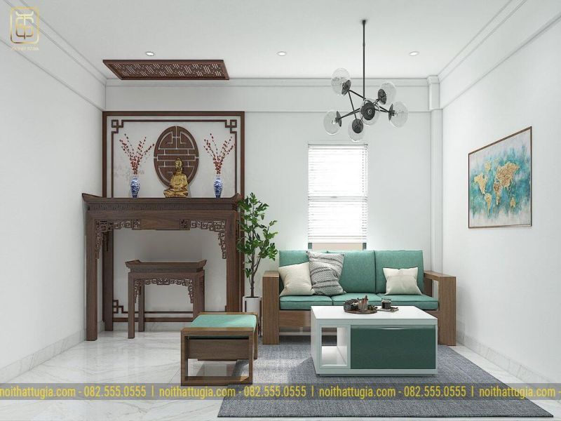 Top 50 mẫu thiết kế nội thất phòng khách có bàn thờ đẹp nhất