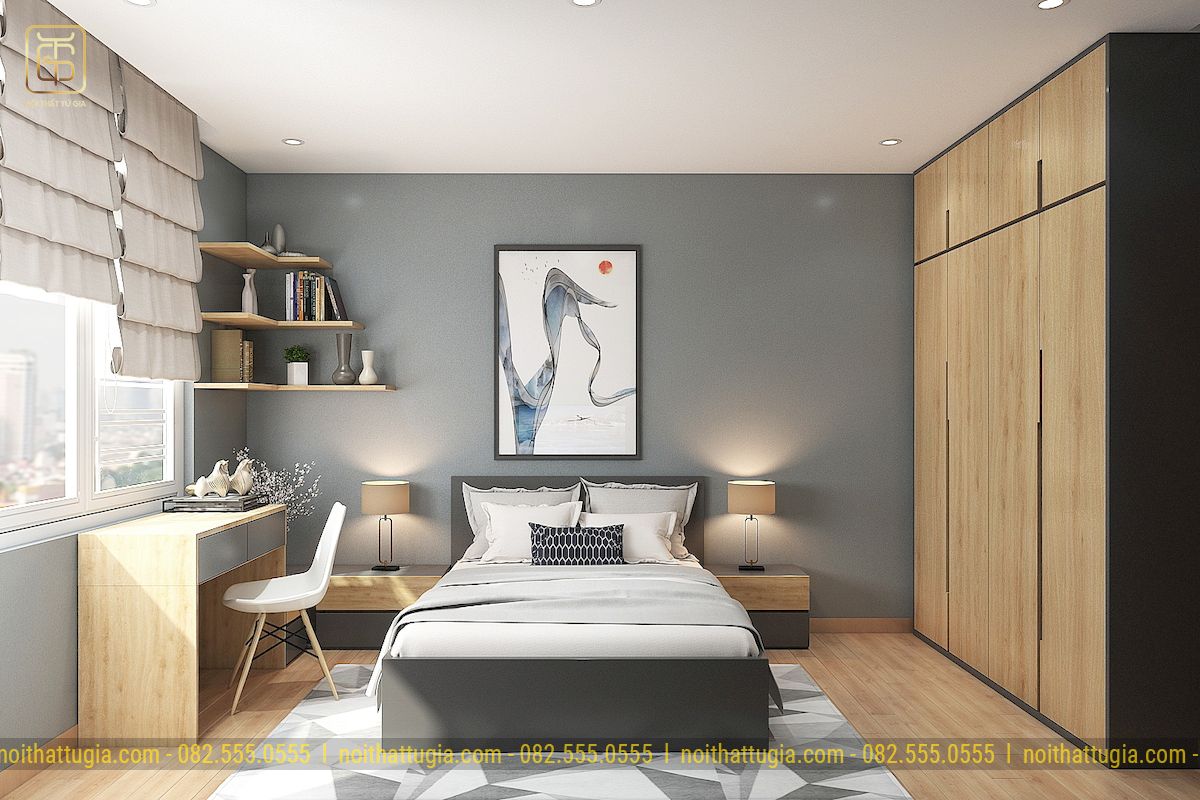 Thiết kế nội thất căn hộ chung cư 80m2 hợp lý và đầy đủ tiện nghi 