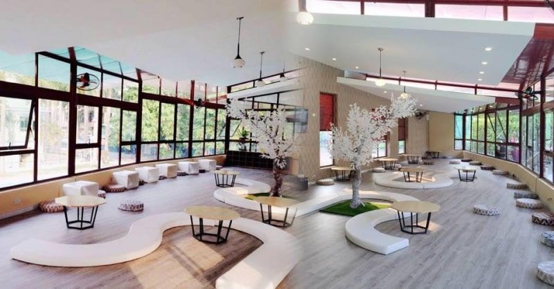Thiết kế nội thất không gian quán cafe sang trọng và hiện đại ngồi bệt
