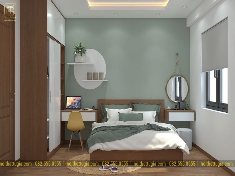 Thiết kế nội thất phòng ngủ 10m2 ấm cúng và tiện lợi