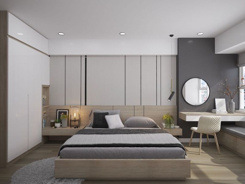 Thiết kế nội thất phòng ngủ 12m2 theo phong cách hiện đại và tiện nghi cho gia chủ