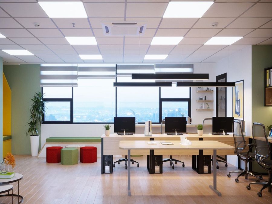 Thiết kế nội thất văn phòng với không gian mở mang lại không gian làm việc tiện nghi khoa học
