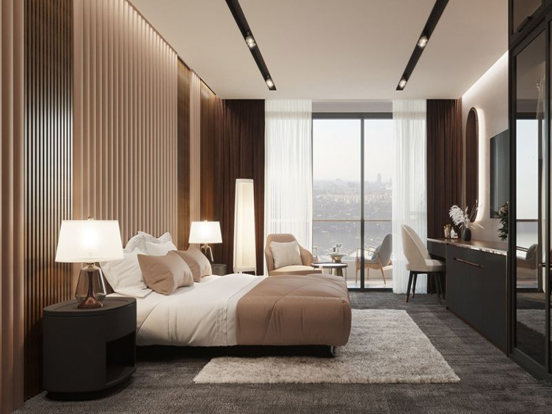 Thiết kế phòng ngủ đôi theo phong cách luxury sang trọng, quyến rũ
