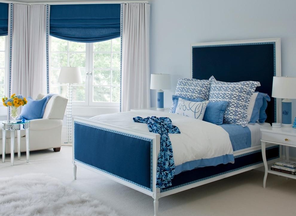 Thiết kế phòng ngủ xanh dương đơn giản