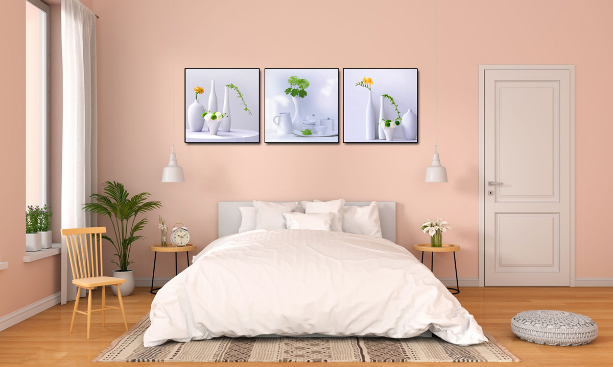 Trang trí phòng ngủ đơn giản bằng tranh ảnh