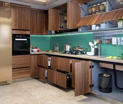 Tủ bếp gỗ tự nhiên TB57