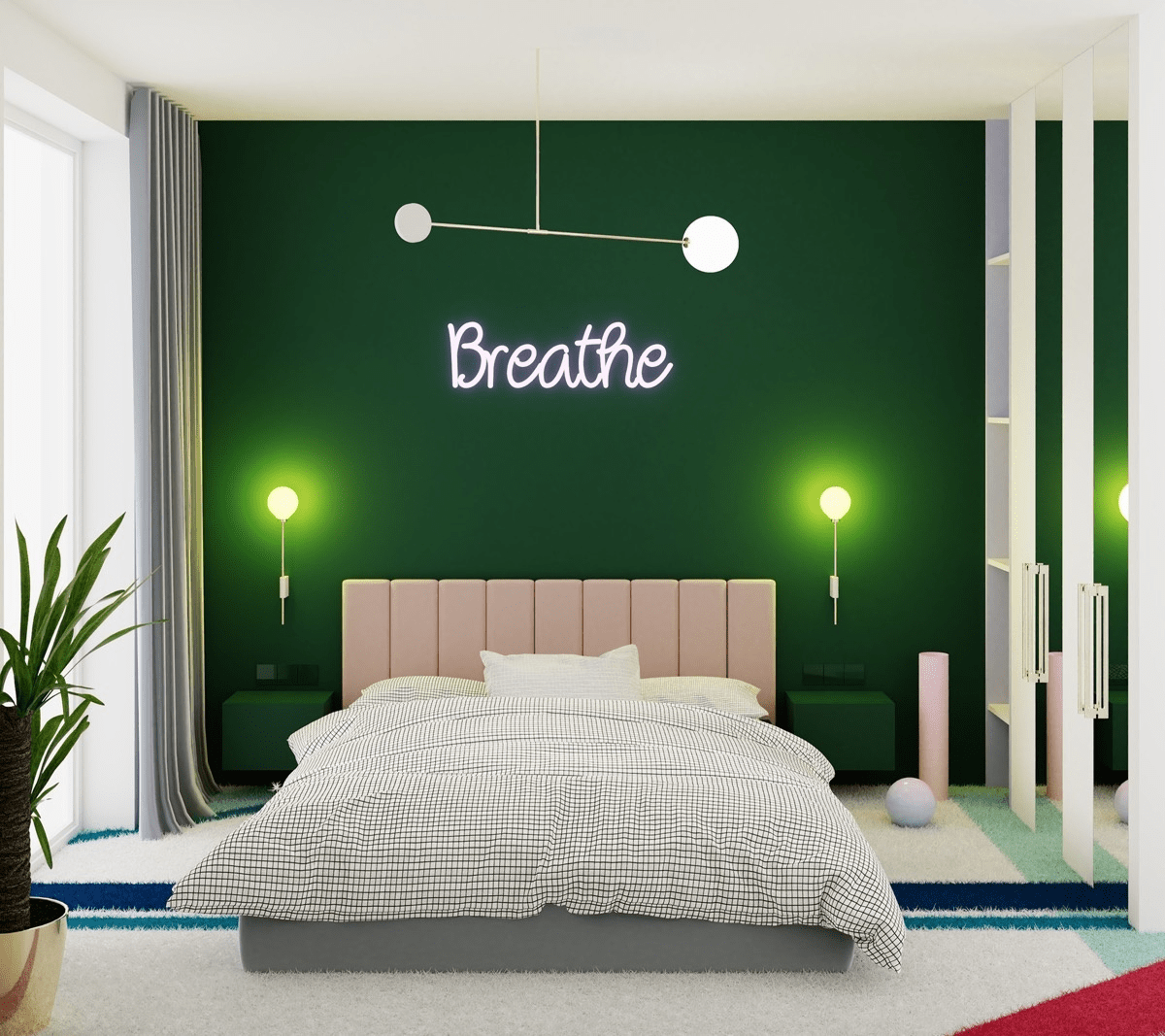 Ý nghĩa phòng ngủ màu xanh lá