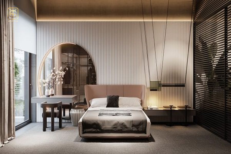 Với phòng ngủ diện tích 20m2 bạn có thể thoải mái lựa chọn và bố trí nội thất theo mong muốn