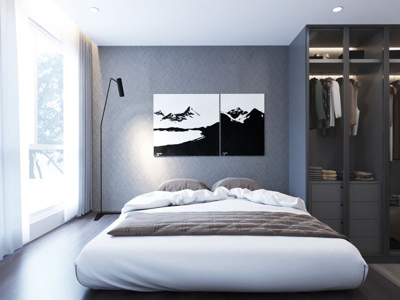 Thiết kế phòng ngủ nam với thiết kế không giường cũng đang là xu hướng mới