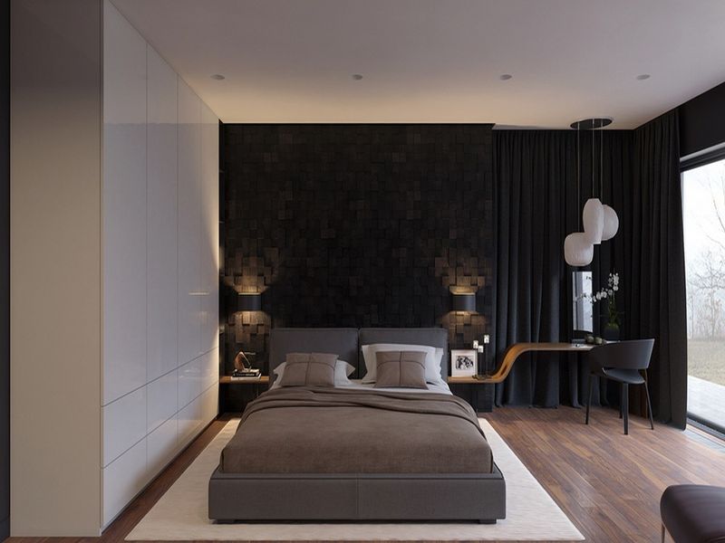 Phòng ngủ đẹp cho nam được thiết kế hiện đại tinh tế