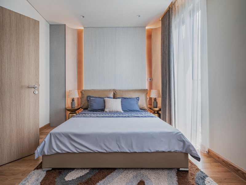 Thiết kế phòng ngủ nam với chi tiết đơn giản ấn tượng